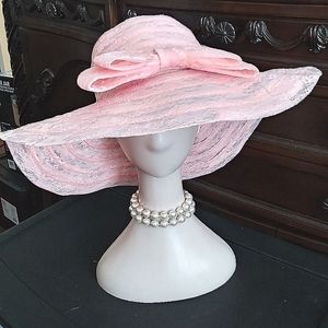 Beloved Millinery Pretty Pink  Sophisticated Finely Crafted Wide Brim Floppy Hat